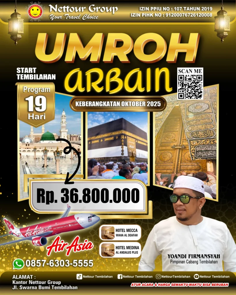 PAKET UMROH ARBAIN TEMBILAHAN RIAU
